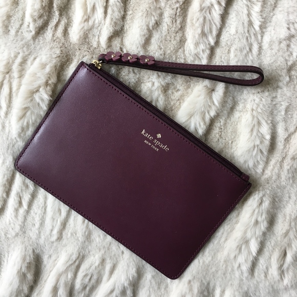 kate spade Handbags - NWT Kate Spade Felicity Street Clutch in Plum